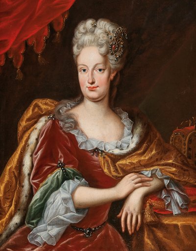 Brunswick-Wolfenbüttel 1691-1750..のエリザベート・クリスティンの肖像、18世紀前半。 作： Frans van Stampart