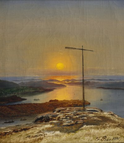 Sandviksfjellet、ベルゲンからの眺め 作： Frants Diderik Boe