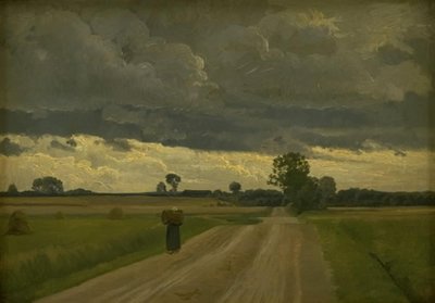 灰色の天候の風景 作： Frants Henningsen