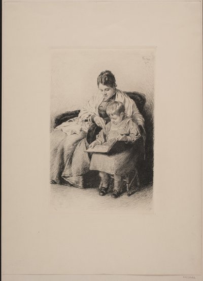 お母さんと子供 作： Frants Henningsen