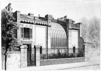 ペインターズスタジオ、57、大通りアラゴ、パリ。 1878 作： Frantz Huguelin