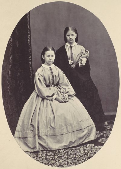 [2 人の少女の肖像]、1850 年代から 60 年代。 作： Franz Antoine