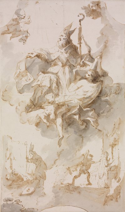 聖スタニスラウスの神格化 作： Franz Anton Maulbertsch