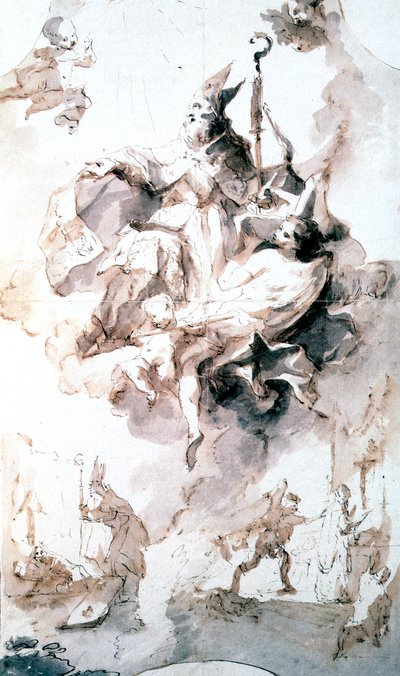 聖スタニスラスの栄光、c1744-1796 作： Franz Anton Maulbertsch