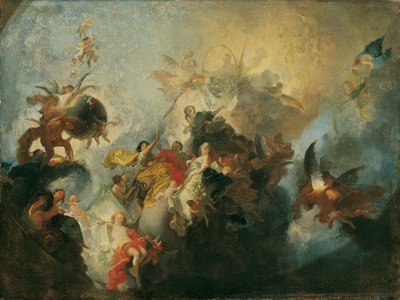 神の摂理と美徳 作： Franz Anton Maulbertsch