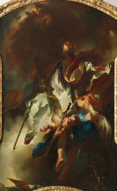 St. Narciso na Glória, por volta de 1754, de Franz Anton Maulbertsch (1724-17969, óleo sobre tela 作： Franz Anton Maulbertsch