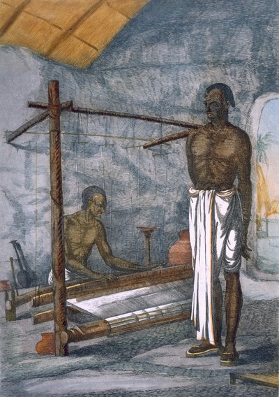 ウィーバー、「ヒンズー教徒、または彼らの作法、衣装、および儀式の説明」、c.1808-12（カラーエッチング） 作： Franz Balthazar Solvyns