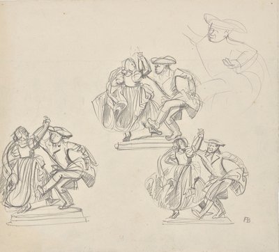 ノイティシャインの農民の噴水のデザイン 作： Franz Barwig d. Ä.