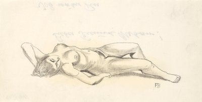裸で横たわる 作： Franz Barwig d. Ä.