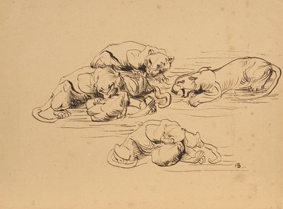うなるスンダパンサー 作： Franz Barwig d. Ä.
