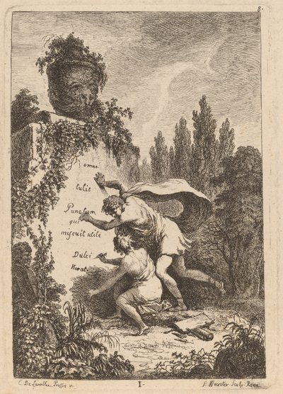 ローマへの到来: pl. 1 作： Franz Edmund Weirotter after Étienne de Lavallée Poussin