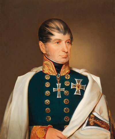 1782年から1863年までオーストリア・エステのマクシミリアン・ヨーゼフ大公が、チュートン騎士団のグランド・マスターとして活躍。 作： Franz Eybl