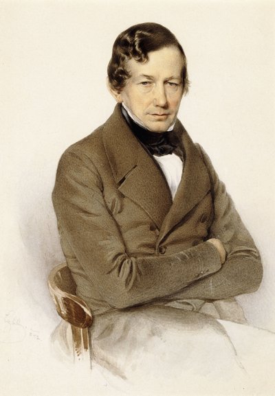 アントンディアベリの肖像、着席の長さの半分、1842年 作： Franz Eybl