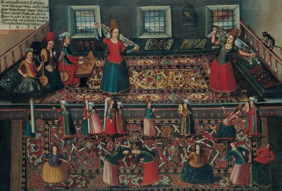 17世紀の後半、トルコのハーレムからのシーン。 作： Franz Georg Hörmann