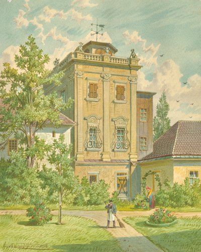 ウィーンの 5 区にある古い Hundsturm 作： Franz Gerasch