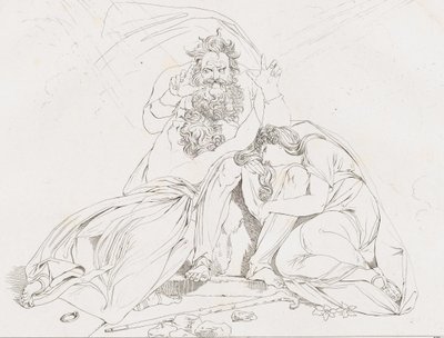 Der Tod des Oedipus オイディプスの死、1806 年。 作： Franz Hegi
