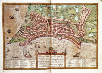 アンコーナの地図（彫刻 作： Franz Hogenberg
