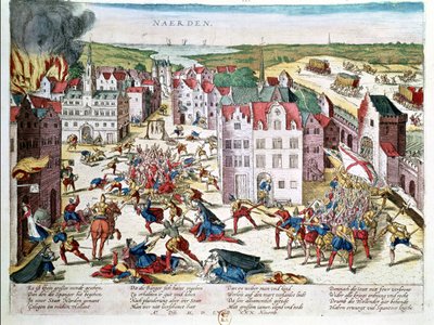 フェルナンドアルバレスデトレド政権時代のフランダースでの虐殺（1508-82）アルバ公、1572年11月30日 作： Franz Hogenberg