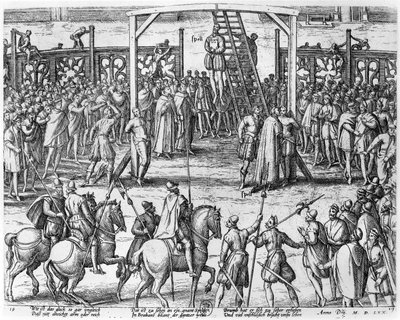 フランダースで掛かっているシーン、1570 作： Franz Hogenberg