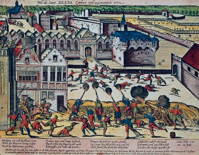 1581年のハルテペンヌフューリー（色付き彫刻） 作： Franz Hogenberg