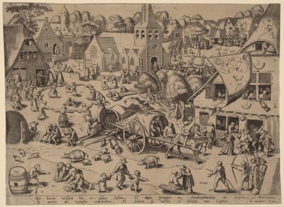 ホーボーケンのビレッジフェア 作： Franz Hogenberg after Pieter Bruegel the Elder