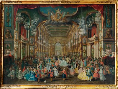 ボンのレジデンス劇場で仮装舞踏会 ... 作： Franz Jakob Rousseau