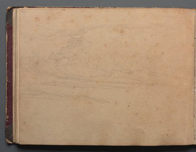 ローマとその周辺の景色を含むアルバム、Landscape Studies、29bページ:Landscape Study 作： Franz Johann Heinrich Nadorp