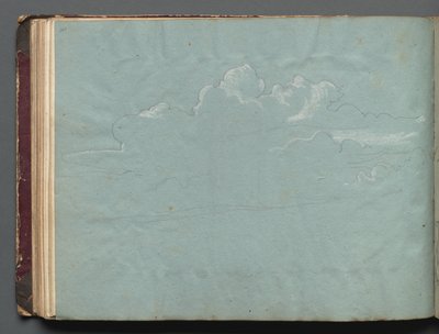 ローマとその周辺の景色を含むアルバム、風景研究、36b ページ: 雲の研究。 作： Franz Johann Heinrich Nadorp
