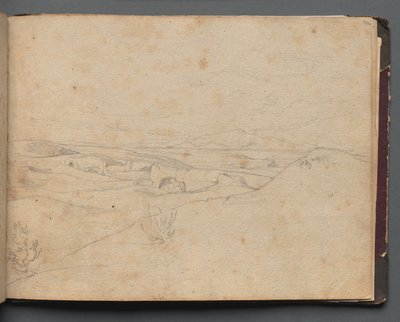 ローマとその周辺の景色を含むアルバム、風景研究、40aページ：ローマの風景。 作： Franz Johann Heinrich Nadorp
