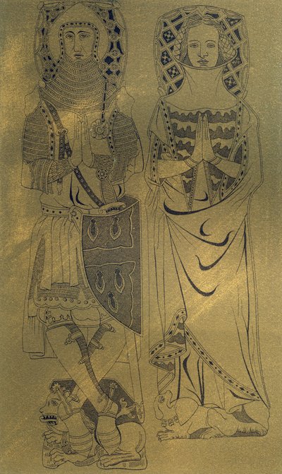 ミンスター修道院と教会の銅板、ケント州シェピー島、1337年1849年。 作： Franz Kellerhoven