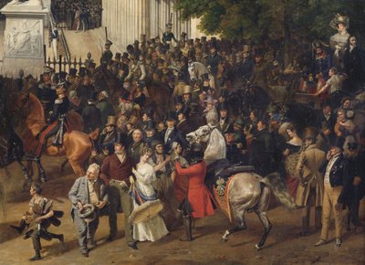 ベルリンのオペランプラッツでのパレード詳細、1824-1830 作： Franz Krüger