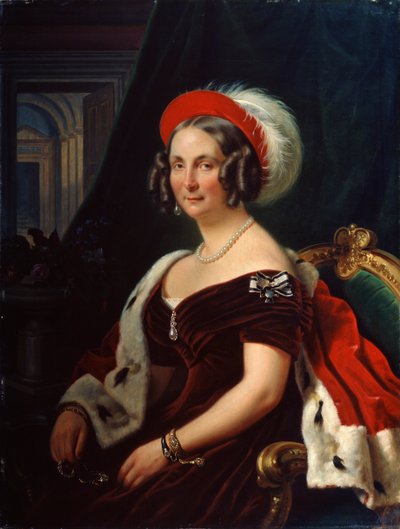 ハノーバーのフレデリカ女王の肖像、1778-1841、19世紀。 作： Franz Krüger