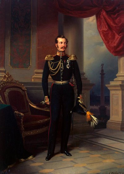 「皇太子アレクサンドル・ニコラエヴィッチの肖像」、1818-1881、c1840 作： Franz Kruguer
