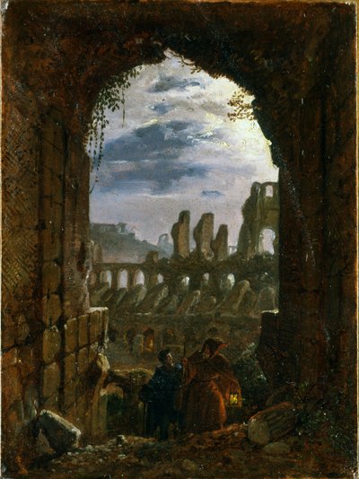 月光のコロシアム、1826年頃 作： Franz Ludwig Catel
