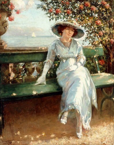 海沿いの午後、カンヌ 作： Franz M. Melchers