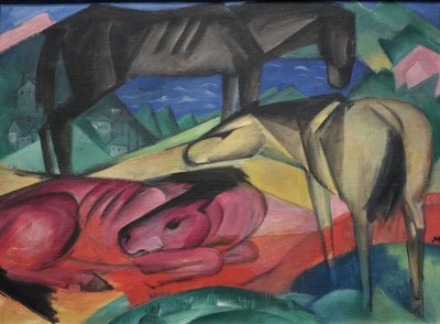 1913年 フランツ・マルク 3頭の馬 II 作： フランツ・マーク