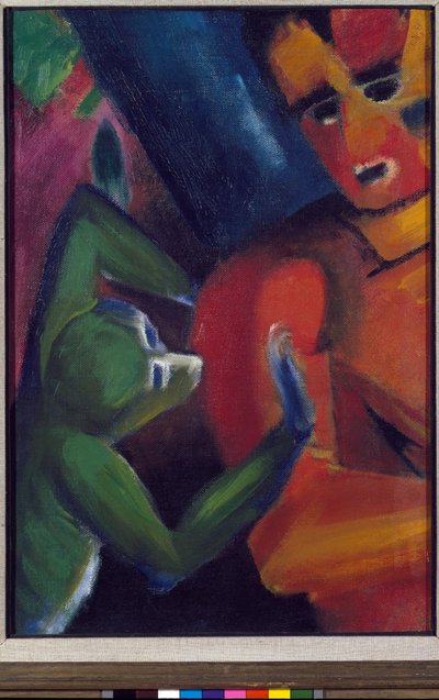 男と小猿 作： Franz Marc