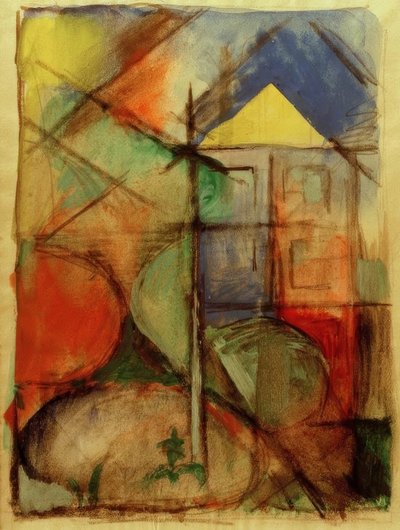 抽象的な構成 作： Franz Marc