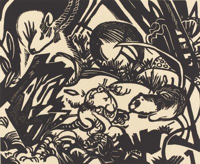 動物伝説 作： Franz Marc