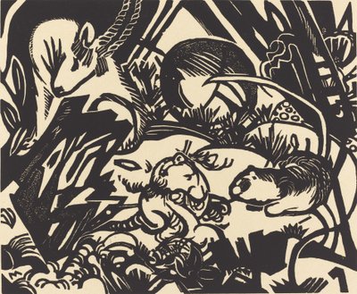 動物レジェンドティアレジェンド、1912年。 作： Franz Marc