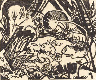 動物レジェンドティアレジェンド、1912年。 作： Franz Marc