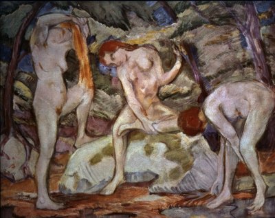 入浴-1910-O - L-106×141 作： Franz Marc
