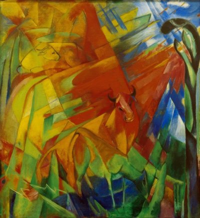 牛の絵II 作： Franz Marc