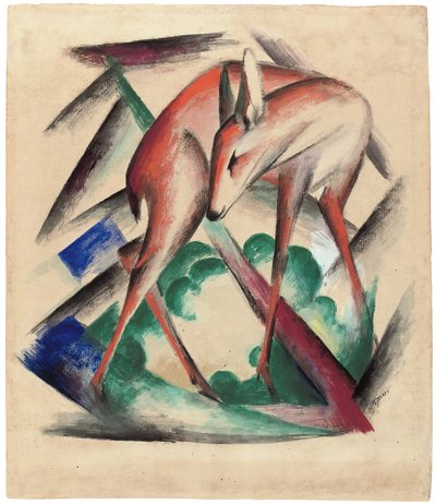 鹿、1912 作： Franz Marc