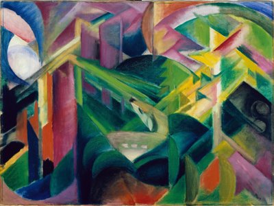クロイスターガーデンの鹿 作： Franz Marc