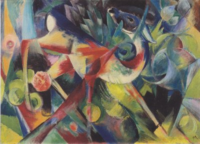 花畑の鹿 作： フランツ・マーク