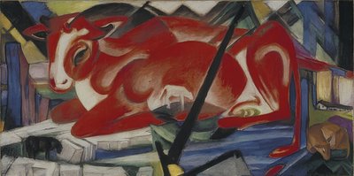 世界の牛。 1913 作： Franz Marc