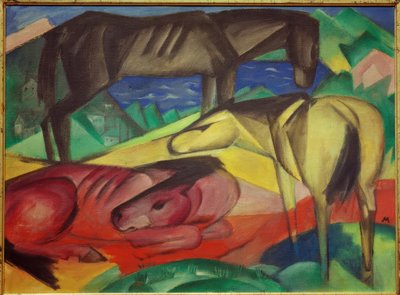 3頭の馬II 作： Franz Marc