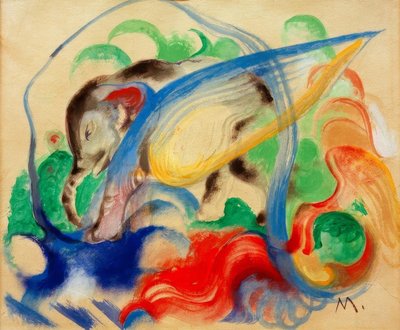 ファベルティエ（グラウアーエレファント） 作： Franz Marc