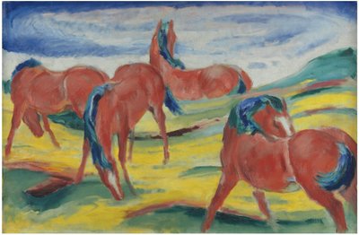 1910年の放牧馬III 作： Franz Marc